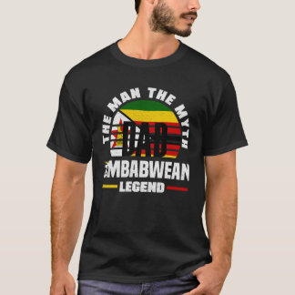Camiseta Zimbabwean Zimbabwe Zimbabwean Flag Fathers Day