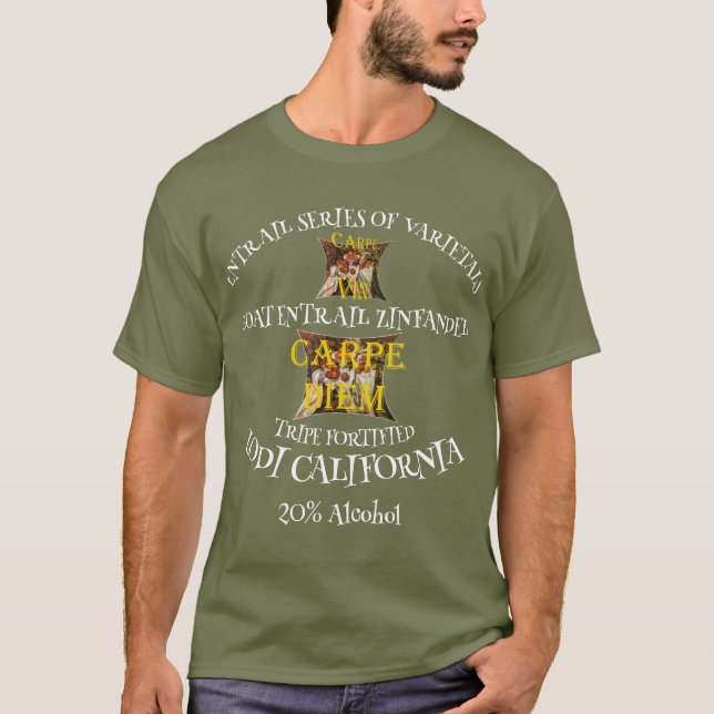 Camiseta Zinfandel de entranhas de cabra da Tripa da Califó (Frente)