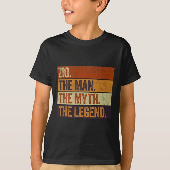 Camiseta Zio O Homem O Mito A Lenda Engraçado Retrô Padre (Frente)