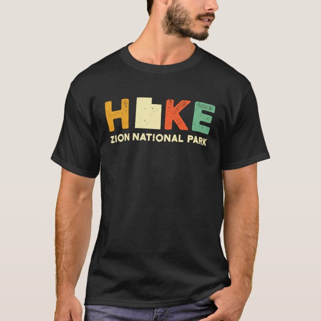 Camiseta Zion Hiking Souvernir  Hiker  Hike Yosemite Map (Frente)