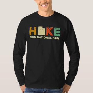 Camiseta Zion Hiking Souvernir Hiker Hike Yosemite Map