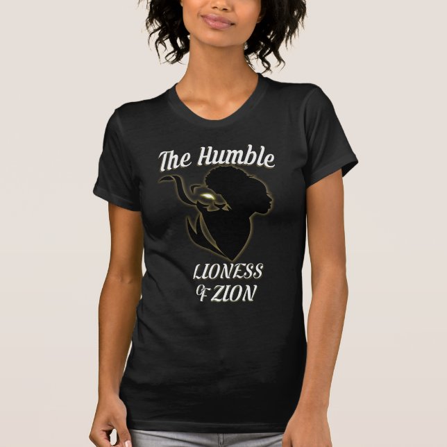 Camiseta Zion Lioness Hebraico Vestuário Israelita Para Mul (Frente)