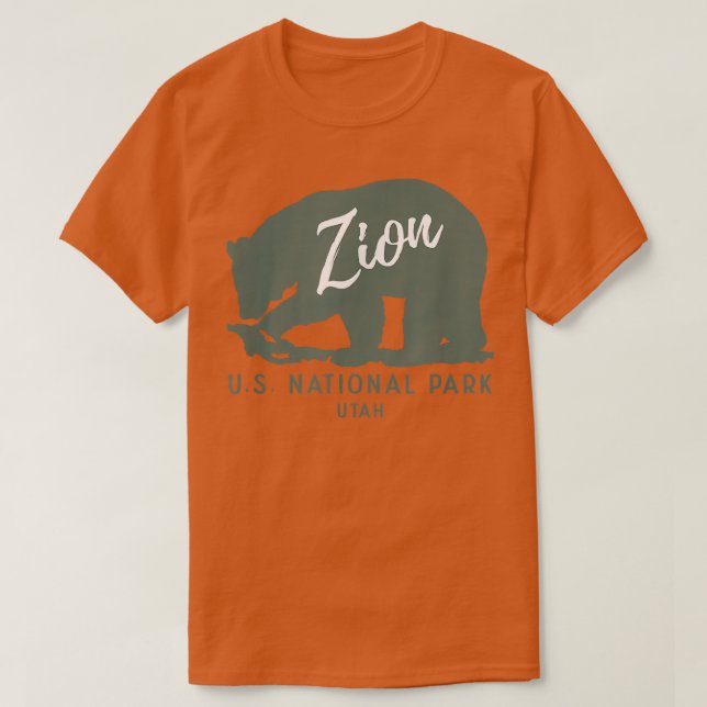 Camiseta Zion National Park Bear XO4U Original (Frente do Design)