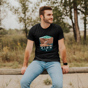 Camiseta Zion National Park Camping Outdoors   Homens T-Shi