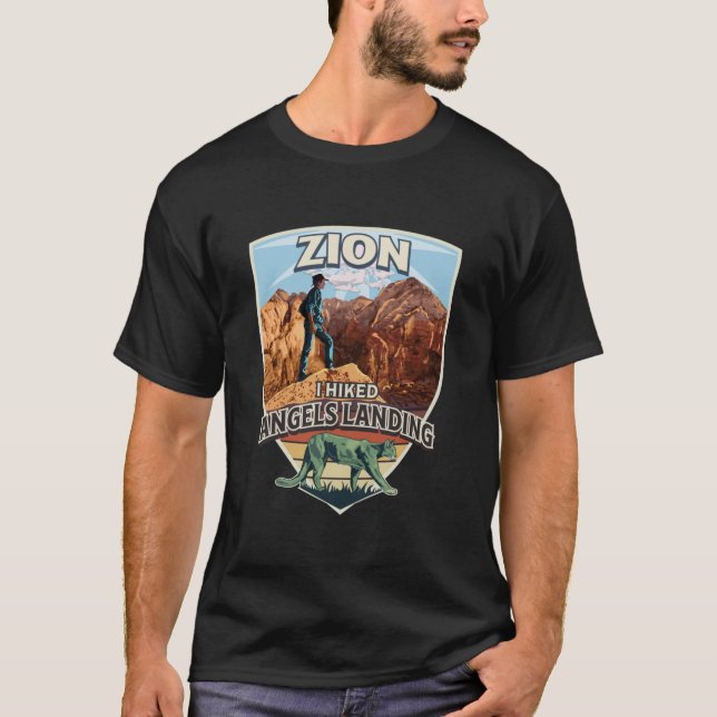 Camiseta Zion National Park I Caminhava Angels Landing Coug (Frente)