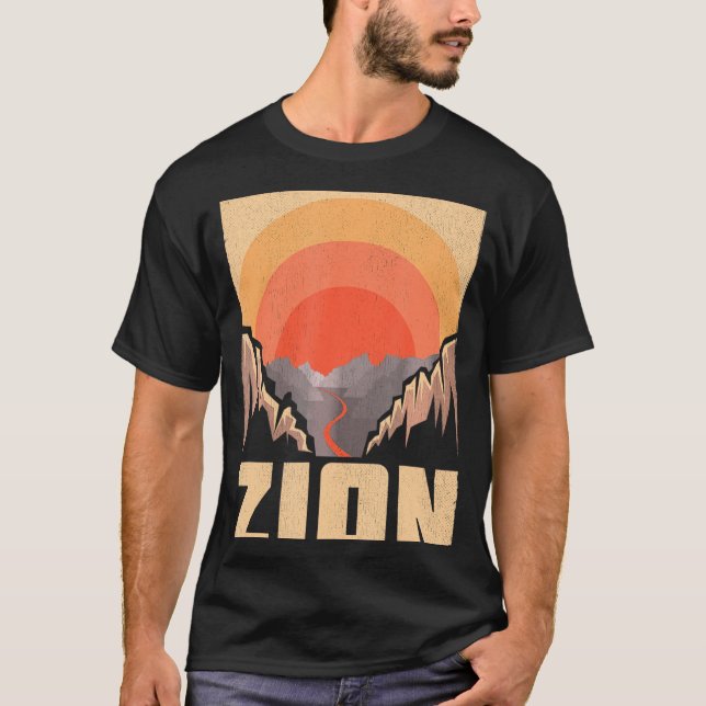 Camiseta Zion National Park Merchandise Zion Hiking Souveni (Frente)