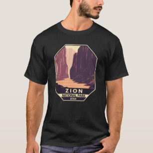 Camiseta Zion National Park O Retro dos estreitos