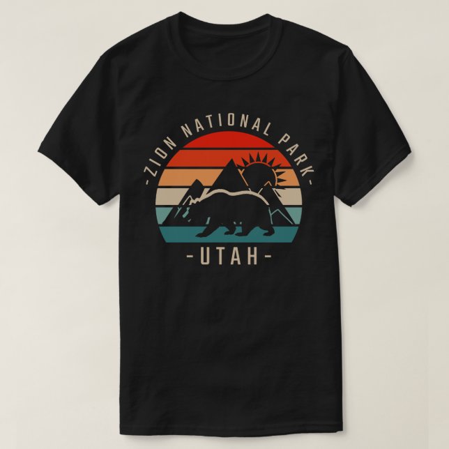 Camiseta Zion National Park Retro 1 (Frente do Design)