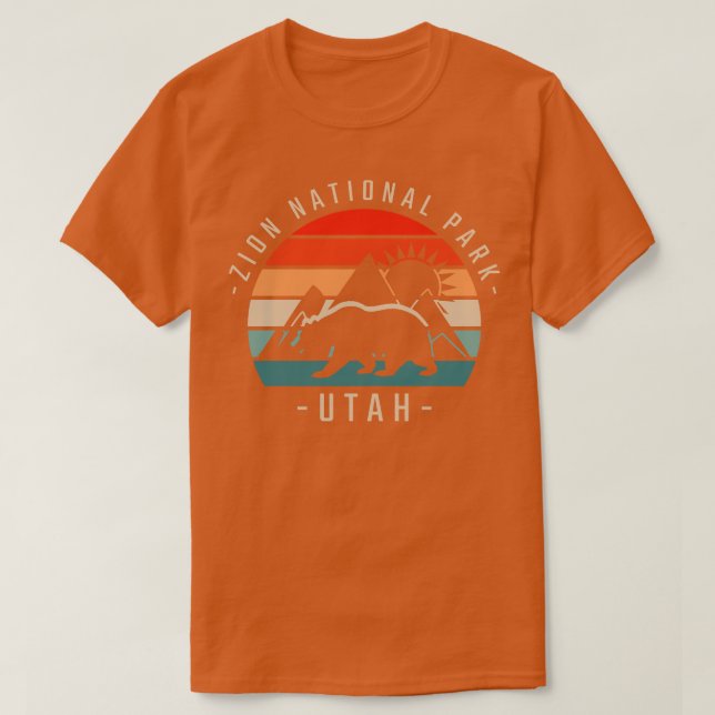 Camiseta Zion National Park Retro 3 (Frente do Design)
