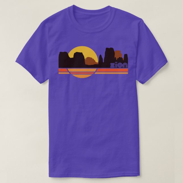 Camiseta Zion National Park Retro 70s Tourist Souvenir (Frente do Design)