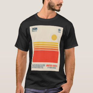 Camiseta Zion National Park Retro Viagem Art