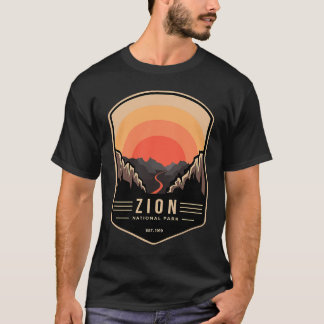 Camiseta Zion National Park Retro Vintage