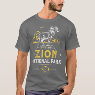 Camiseta Zion National Park Sweat Vintage Bighorn Utah Men