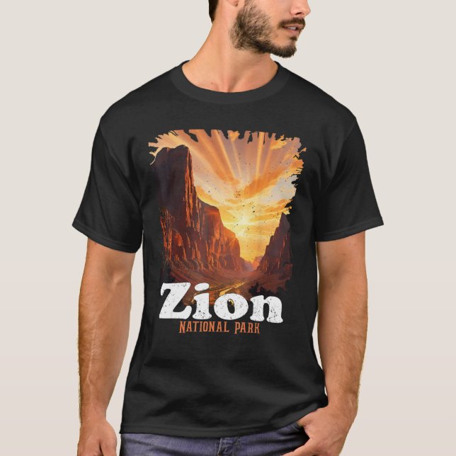 Camiseta Zion National Park US Trail Explore Utah Camping H (Frente)