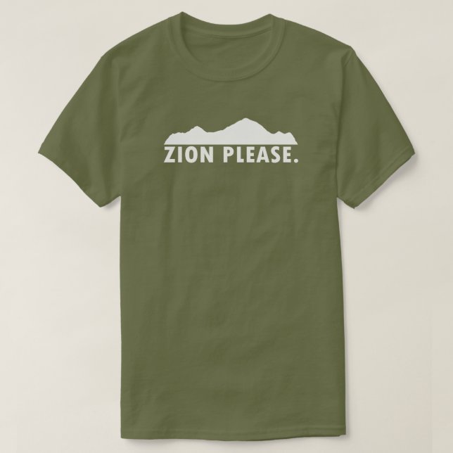 Camiseta Zion National Park Utah, por favor (Frente do Design)