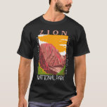 Camiseta Zion National Park Utah Zion Canyon aflita<br><div class="desc">Zion vetor trabalho de arte design. O parque é uma zona natural de Utah a sudoeste,  que se distingue pelos penhascos vermelhos íngremes de Zion Canyon.</div>