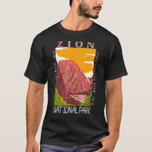 Camiseta Zion National Park Utah Zion Canyon Distressou Vin