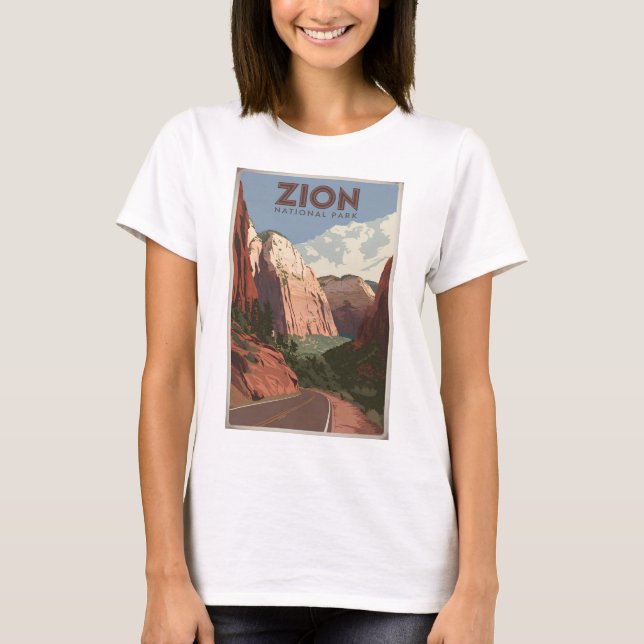 Camiseta Zion National Park Vintage (Frente)