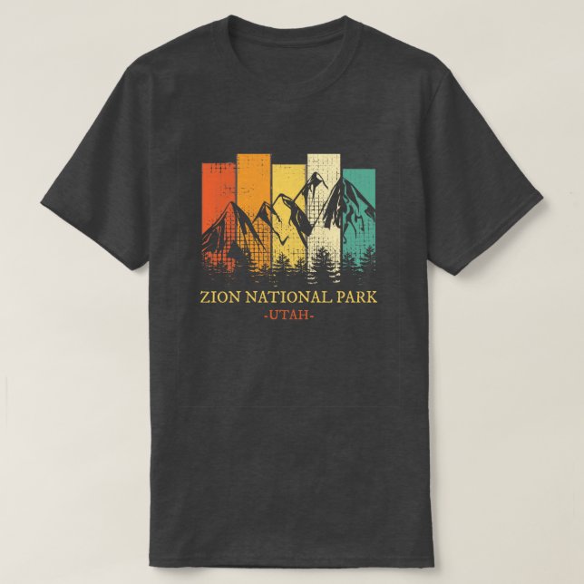 Camiseta Zion National Park Vintage 3 (Frente do Design)