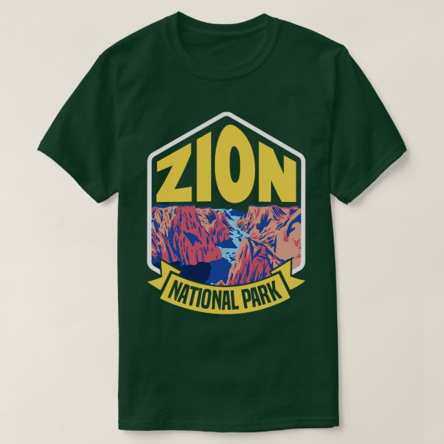 Camiseta Zion Nationalpark Retro (Frente do Design)