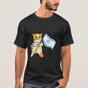 Camiseta Zionista Cat Israelita Flag Pro-israel Jewish