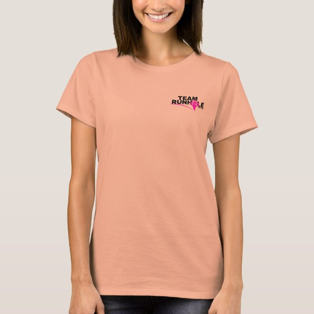 Camiseta Zip feminino da Runhole (Frente)