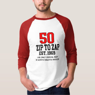 Camiseta Zip para Zap 50º aniversário Raglan T-Shirt