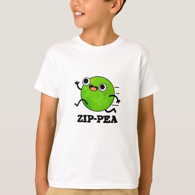 Camiseta Zip-pea Engraçado Zippy Pea Pun (Frente)