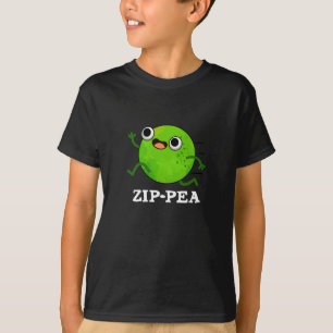Camiseta Zip-pea Engraçado Zippy Pea Pun Dark BG