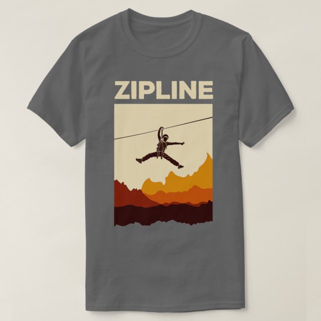 Camiseta Zipline Ziplining Ziplines Com Zipline De Aventura (Frente do Design)