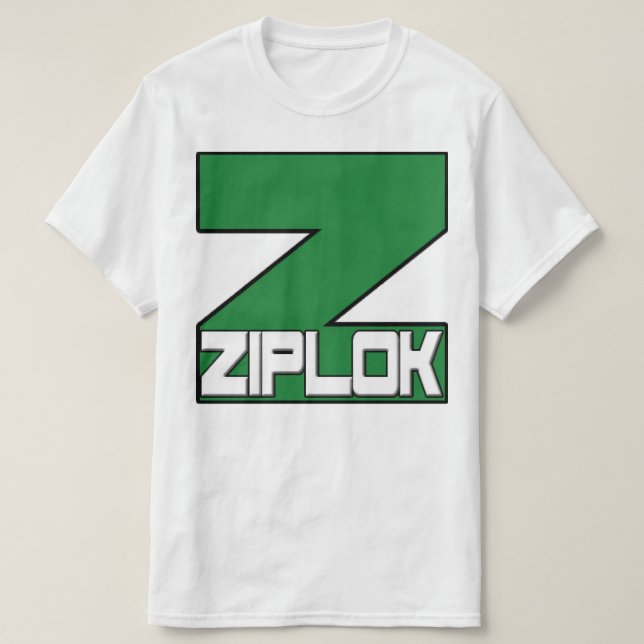 Camiseta Ziplok T verde (Frente do Design)