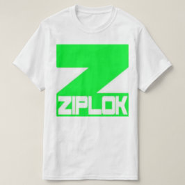 Camiseta Ziplok - verde de néon - t-shirt branco