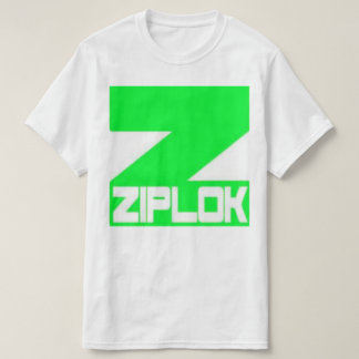 Camiseta Ziplok - verde de néon - t-shirt branco