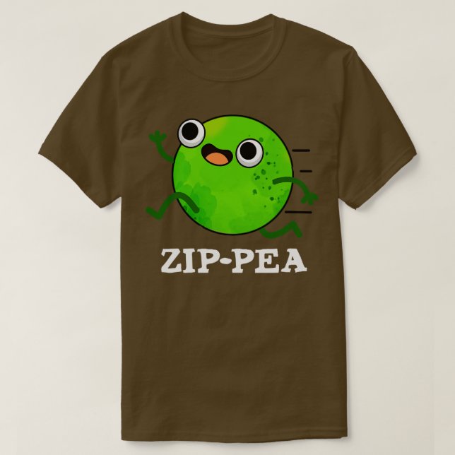 Camiseta Zippea Cute Zippy Pea Pun 1 (Frente do Design)