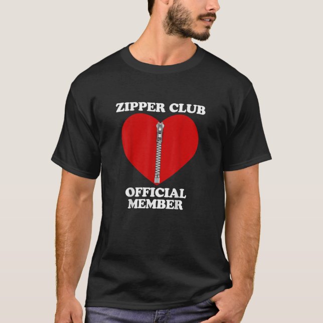 Camiseta Zipper Club Heart Surgery Recovery Open Heart Bypa (Frente)