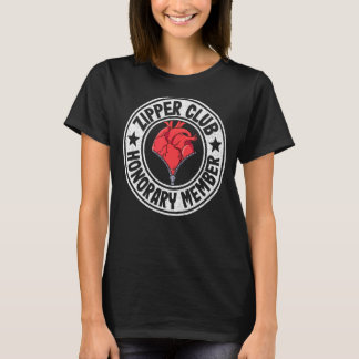 Camiseta Zipper Club Honorary Member Bypass Open Heart Surg