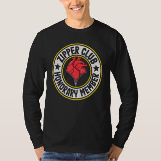 Camiseta Zipper Club Honorary Member Bypass Open Heart Surg