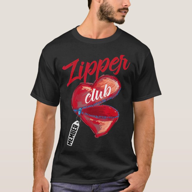 Camiseta Zipper Club Member Shirt  Cool Congenital Heart De (Frente)