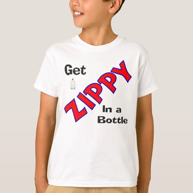 Camiseta zippy em uma garrafa (Frente)