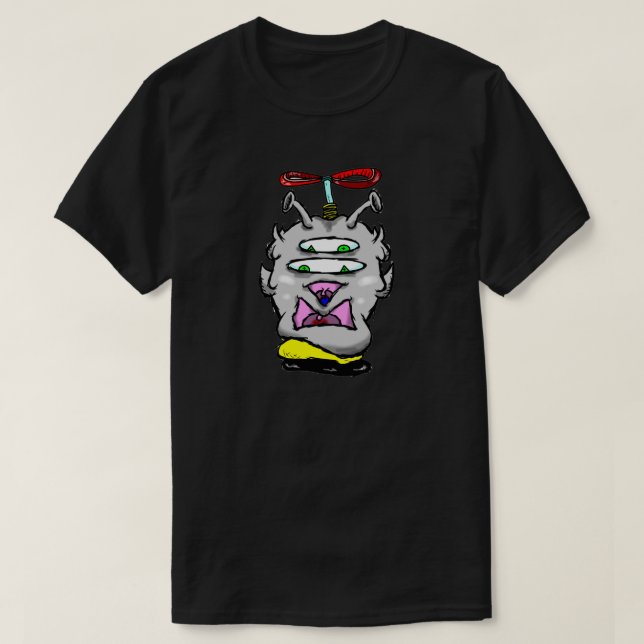 Camiseta Zippy Trippy Alienígena Dazer Spinner (Frente do Design)