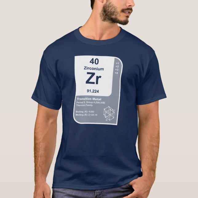 Camiseta Zircónio (Zr) (Frente)