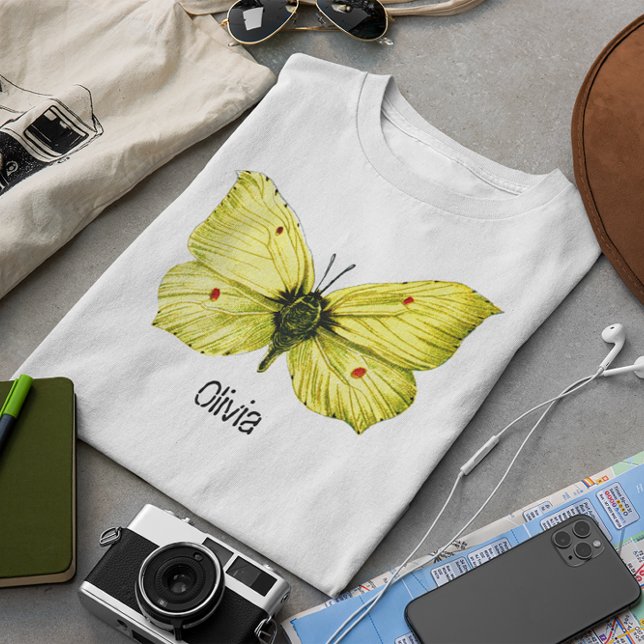 Camiseta Zitronenfalter (Your Name Yellow European Butterfly Tee)