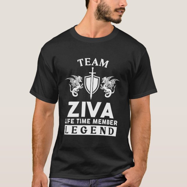 Camiseta Ziva Name T Shirt - Ziva Legend Lifetime Member Gi (Frente)