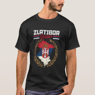 Camiseta Zlatibor Sérvia Viagem Bandeira Sérvia Mapa Srbija