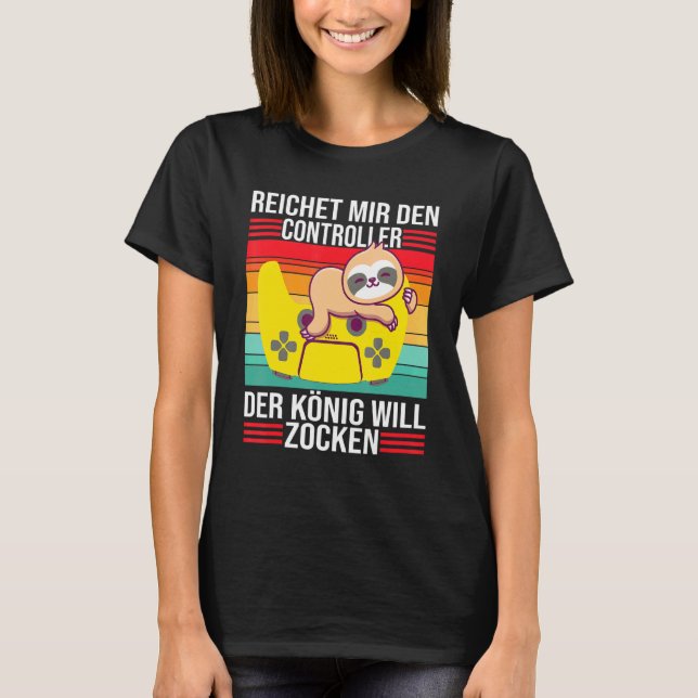 Camiseta Zocken Reichet Mir Den Controller König Ps5 Consol (Frente)