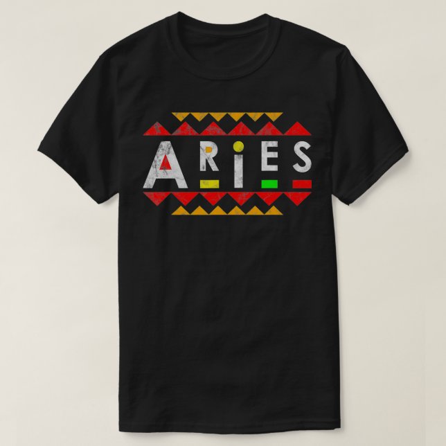 Camiseta Zodiac Aries Aries ABirthday Gift comemoradores de (Frente do Design)
