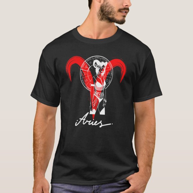 Camiseta Zodiac Astrology Horoscope Gothic Aries (Frente)