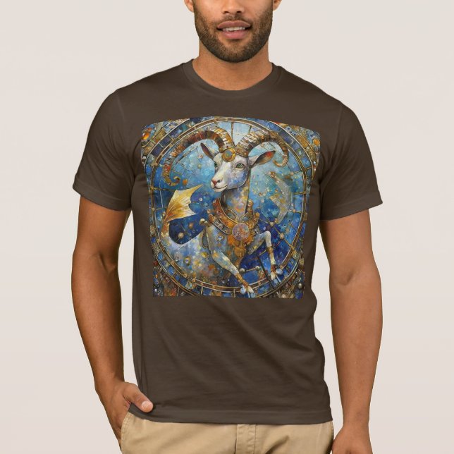 Camiseta Zodiac - Capricórnio, Caprino do Mar (Frente)