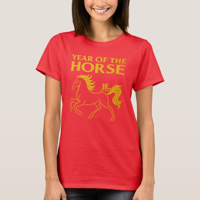Camiseta Zodiac Chinese New Year 2026 Horse (Frente)