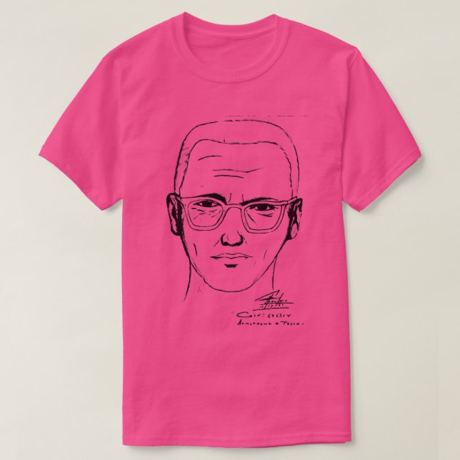 Camiseta Zodiac Killer Mug Shot (Frente do Design)
